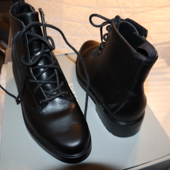 Everlane The Modern Utility Lace-Up Boot Black Women Size 5 NEW in box !! - Picture 9 of 11
